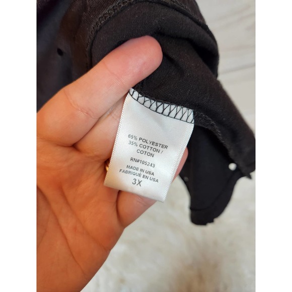 H.I.P. Conquer Women's Black Solid Crew Neck Sleeveless Tank‎ Top Size 3X NWT - Picture 4 of 6